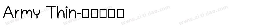 Army Thin字体转换